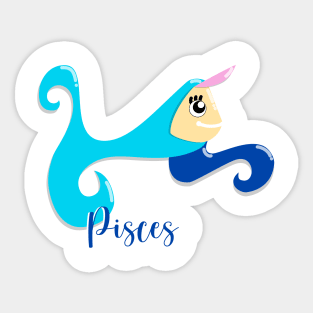 12 Zodiac Signs Astrology - Pisces Sticker